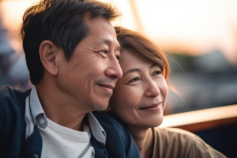 senior-couple-love-yacht-sunset-ai-generative